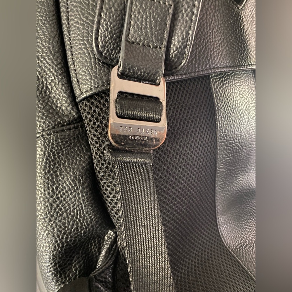 Ted Baker Black Leather Backpack - Picture 6 of 8
